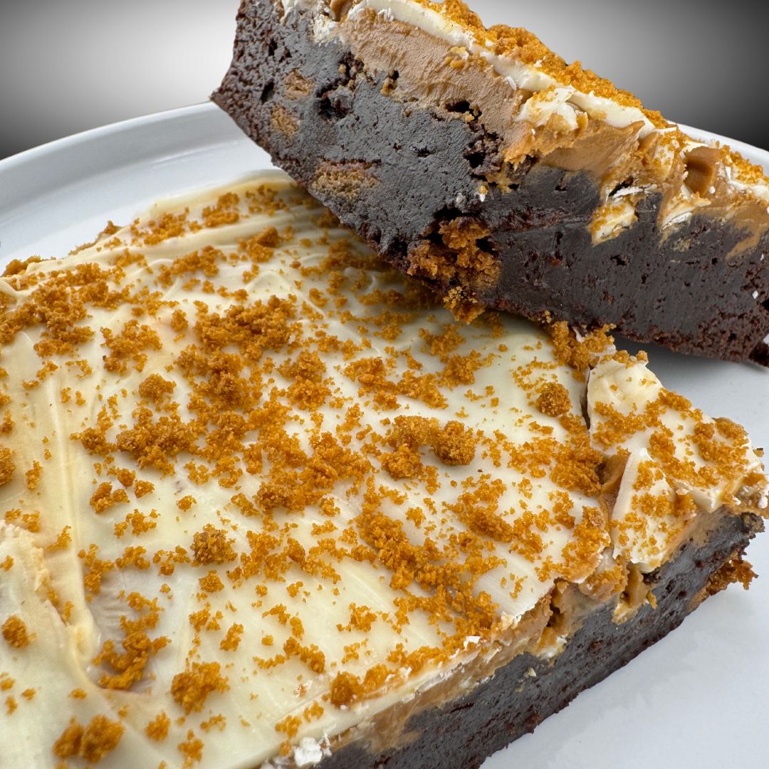 Brownie with Biscoff and white chocolate – Brebow Cookies Apple Valley