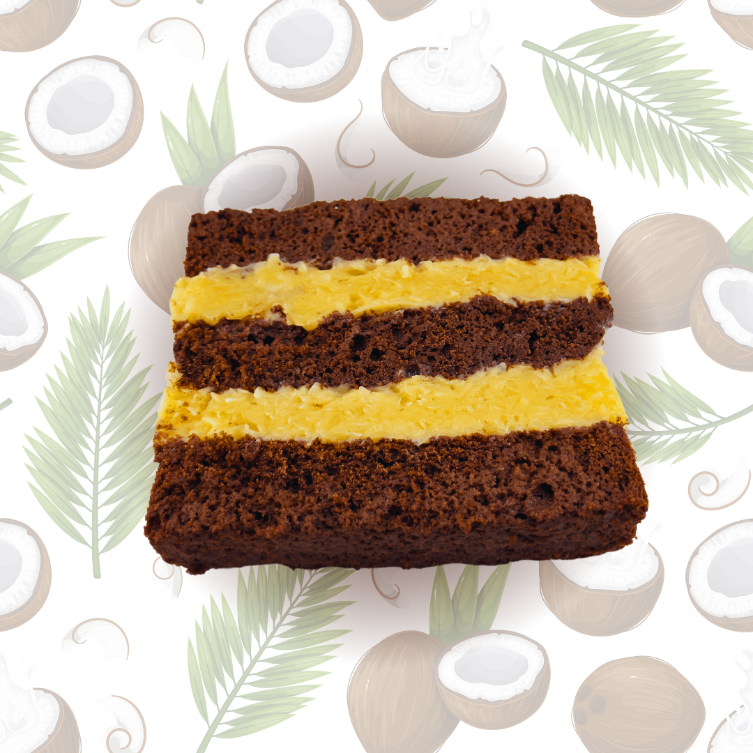 Chocolate cake slice with coconut filling – Brebow Cookies Apple Valley