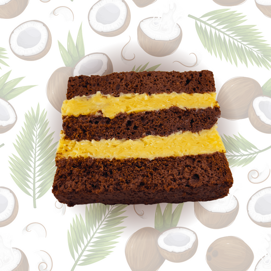 Chocolate cake slice with coconut filling – Brebow Cookies Apple Valley